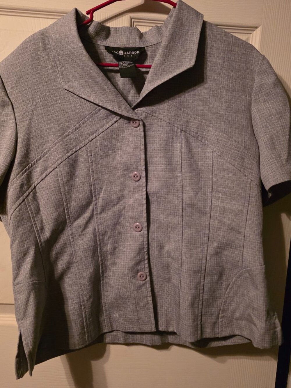 Grey Short-Sleeved Blazer by Sag Harbor Dress Size 18